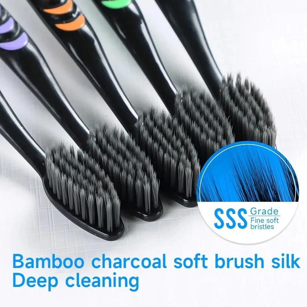10 Buah Sikat Gigi Arang Bambu - Bamboo Toothbrush ulasan dan harga