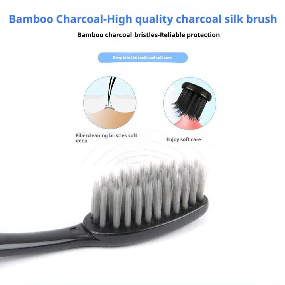 10 Buah Sikat Gigi Arang Bambu - Bamboo Toothbrush ulasan dan harga