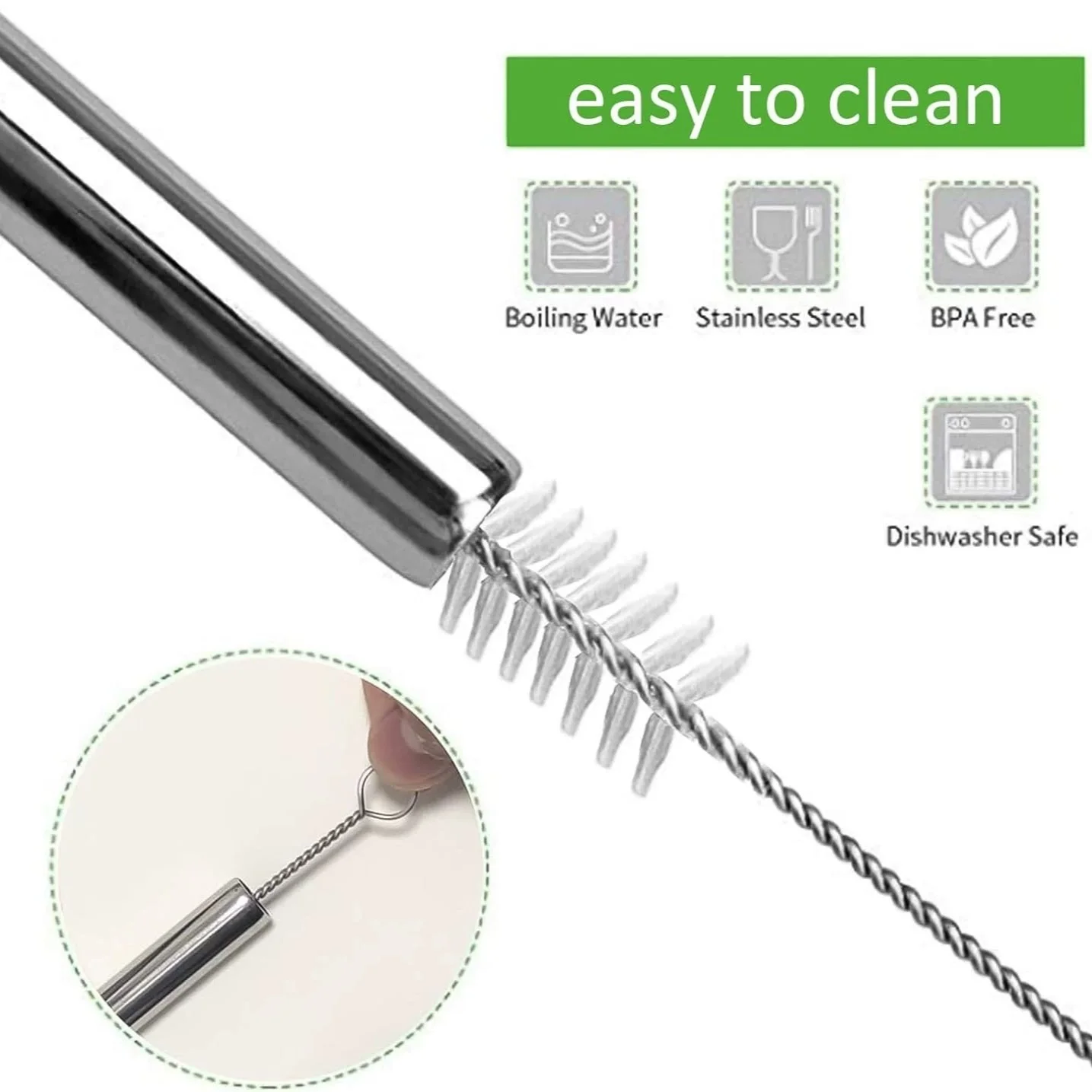 100 Buah Sedotan Minum Baja Ta - Reusable Straw ulasan dan harga