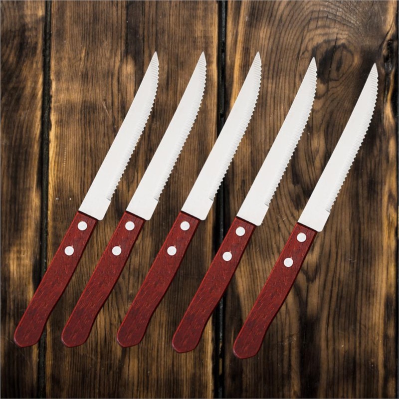 1-20 buah pisau Steak besi tah - Bamboo Cutlery ulasan dan harga