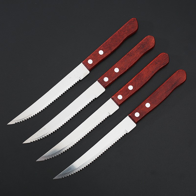 1-20 buah pisau Steak besi tah - Bamboo Cutlery ulasan dan harga