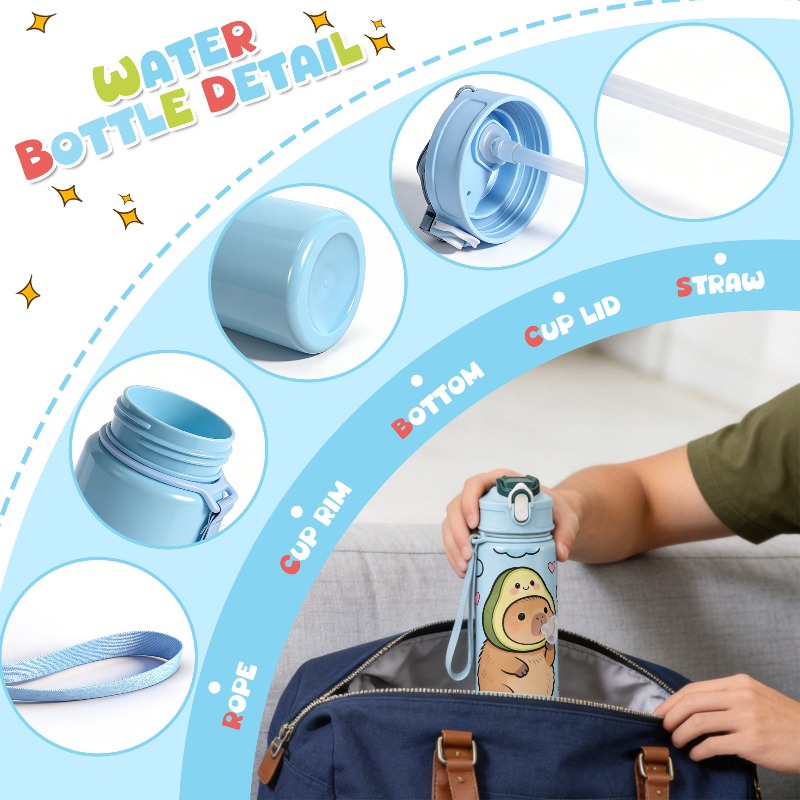 Botol Air Olahraga 750ml, Dapa - Reusable Straw ulasan dan harga