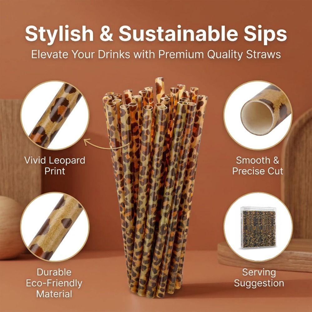 Sedotan Minum Motif Leopard ya - Reusable Straw ulasan dan harga