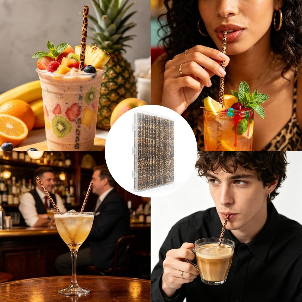 Sedotan Minum Motif Leopard ya - Reusable Straw ulasan dan harga