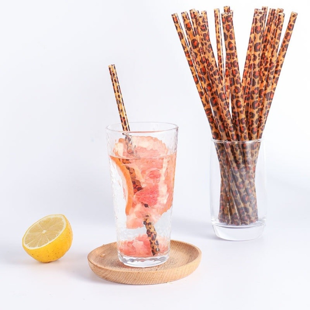 Sedotan Minum Motif Leopard ya - Reusable Straw ulasan dan harga