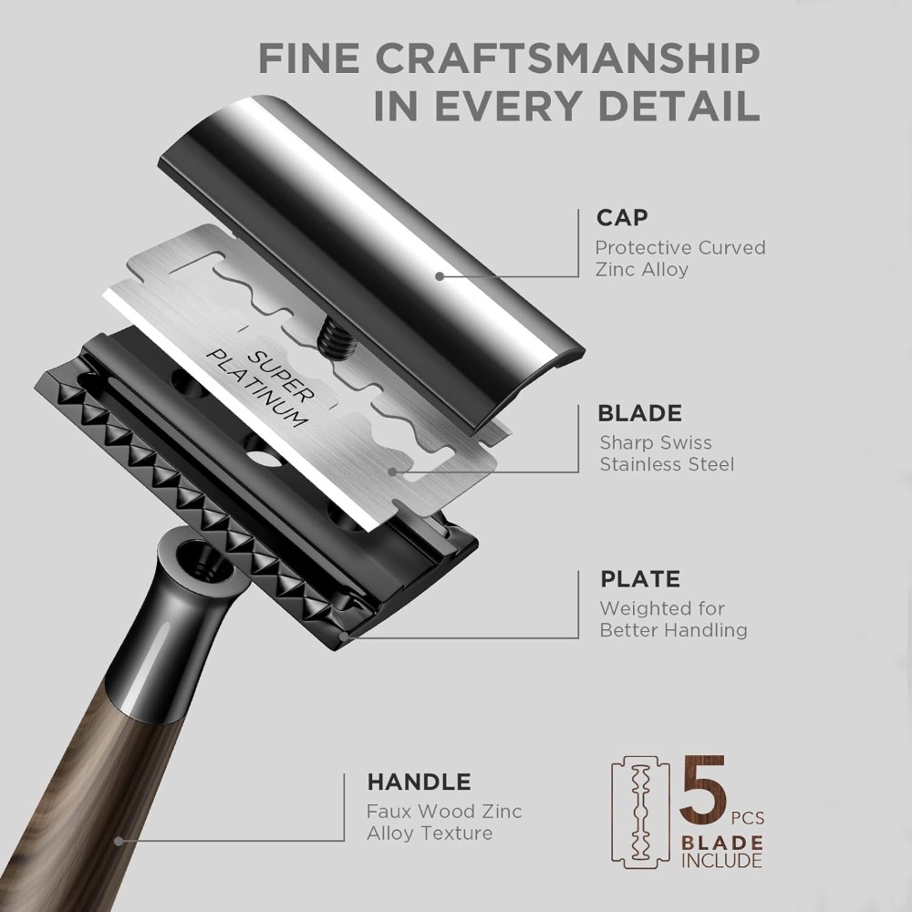 Pisau Cukur Aman Dua Sisi Berk - Safety Razor Handle ulasan dan harga